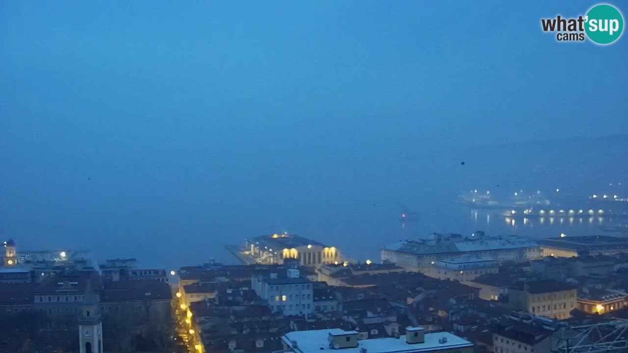 Live webcam Trieste – Panorama of the city, the Gulf, the maritime station and the Miramare castle