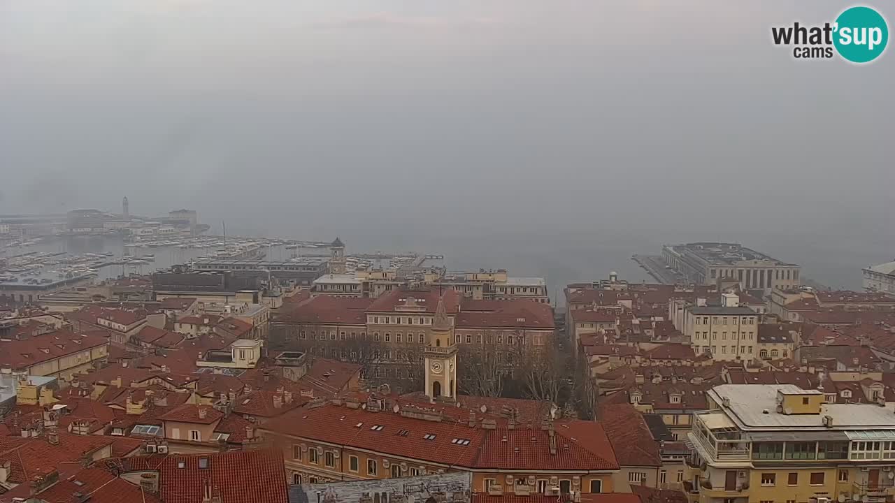 Webcam en vivo Trieste, ciudad, golfo, puerto y castillo de Miramare