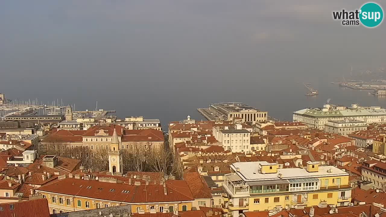 Webcam en vivo Trieste, ciudad, golfo, puerto y castillo de Miramare