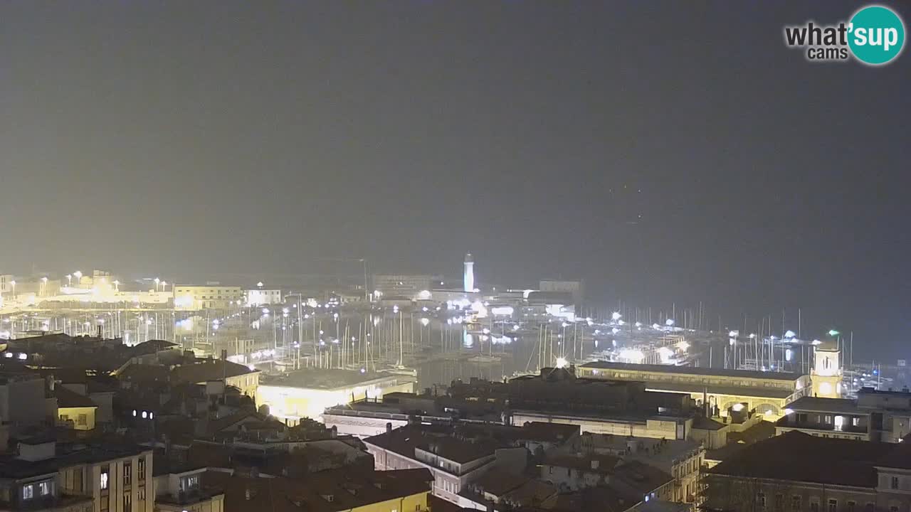 Live webcam Trieste – Panorama della città, del Golfo, stazione marittima e del castello di Miramare