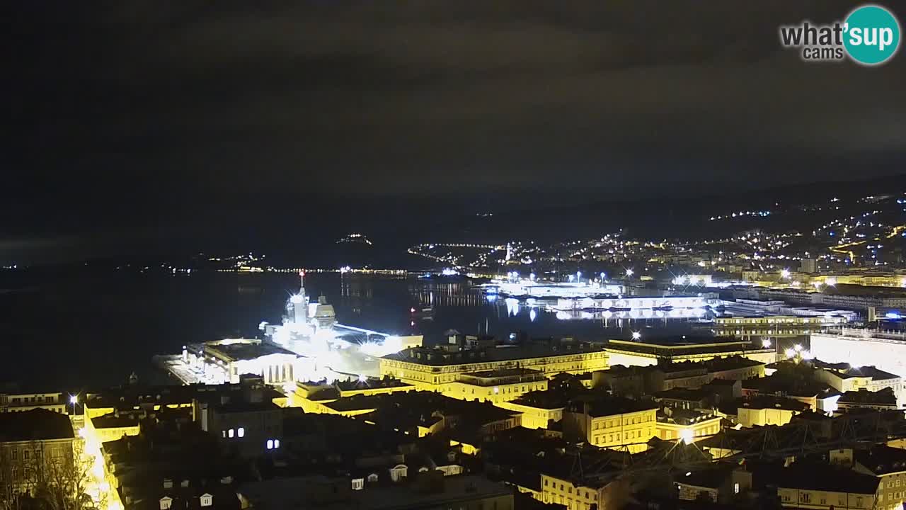 Live webcam Trieste – Panorama della città, del Golfo, stazione marittima e del castello di Miramare