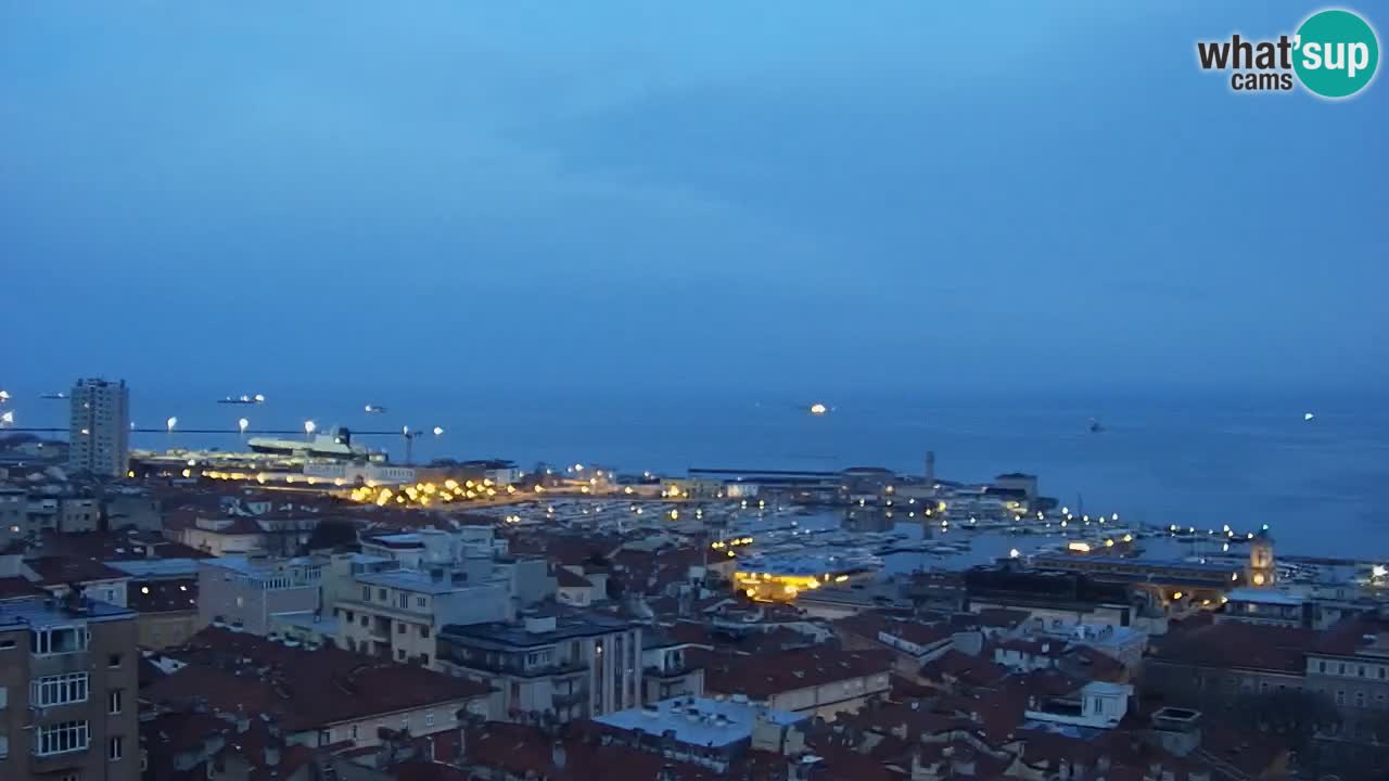 Live webcam Trieste – Panorama della città, del Golfo, stazione marittima e del castello di Miramare