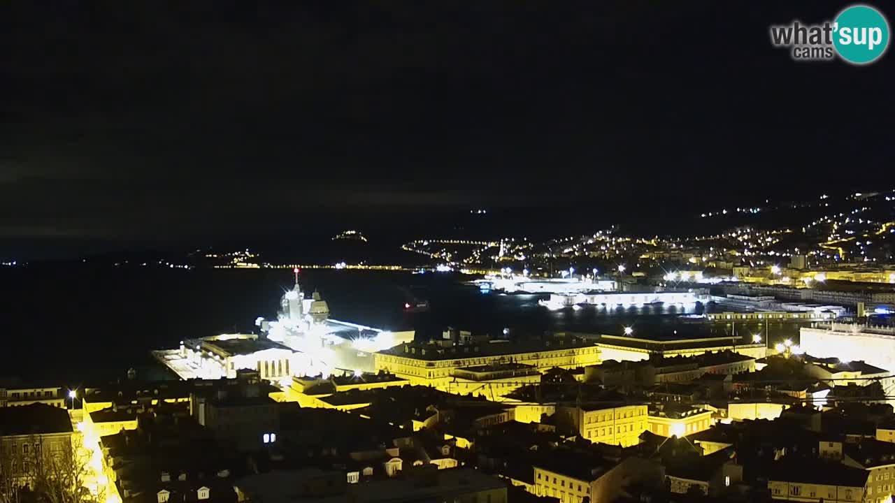 Live webcam Trieste – Panorama della città, del Golfo, stazione marittima e del castello di Miramare