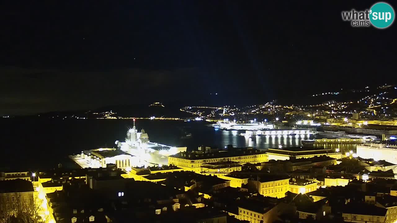 Live webcam Trieste – Panorama of the city, the Gulf, the maritime station and the Miramare castle