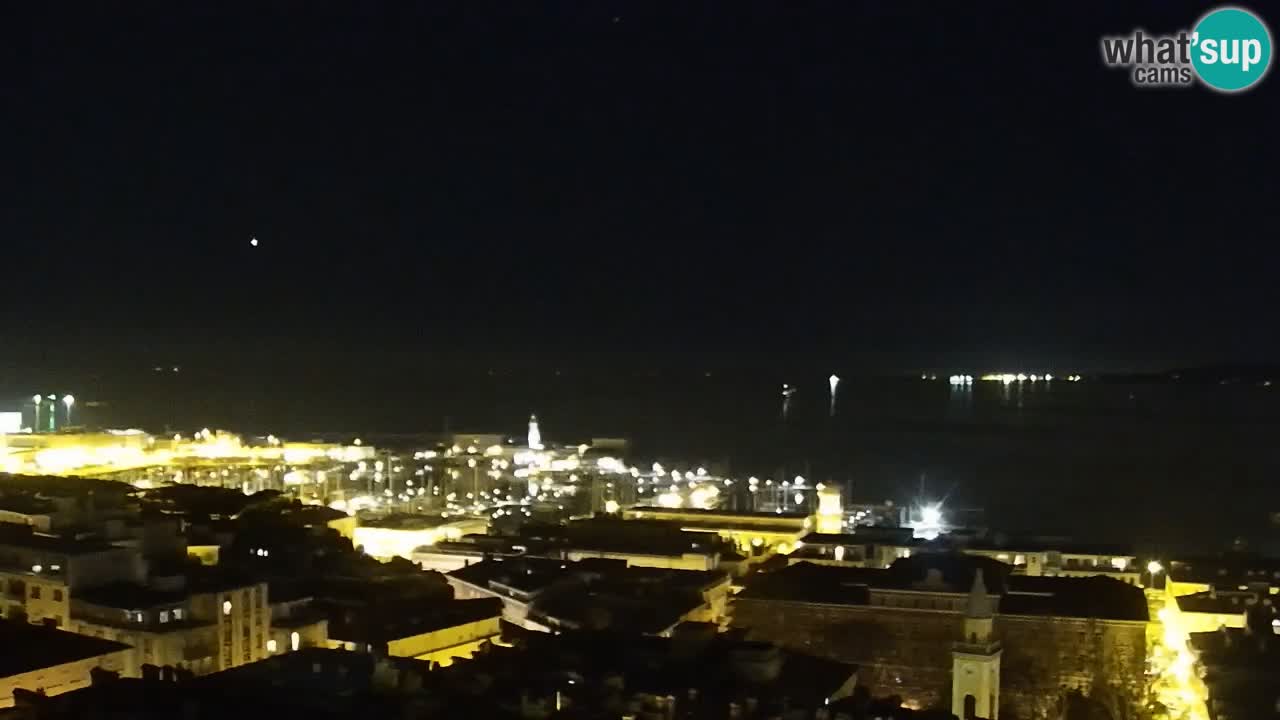 Webcam Trieste – View from sanctuary Monte Grisa