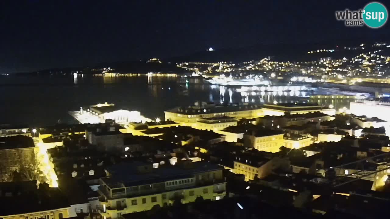 Live webcam Trieste – Panorama of the city, the Gulf, the maritime station and the Miramare castle