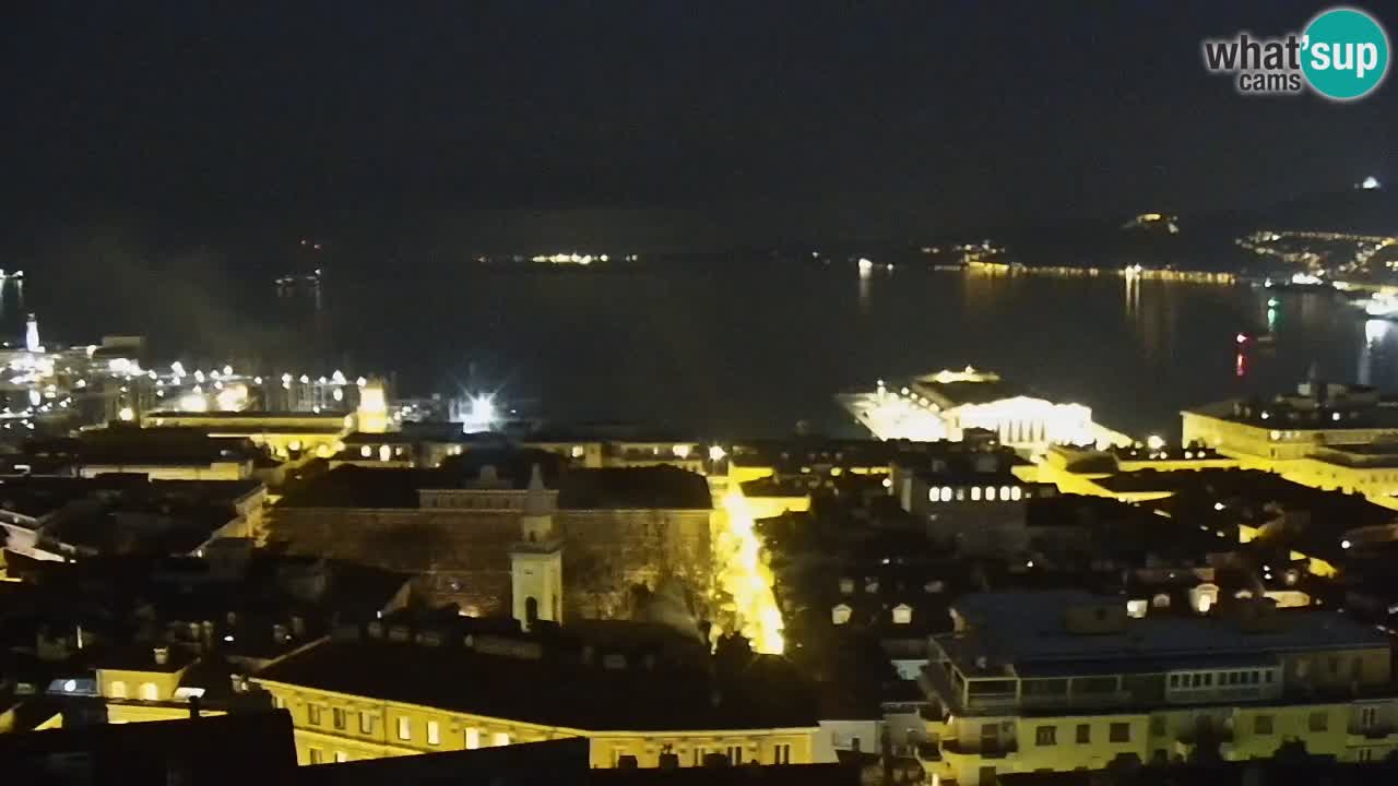 Live webcam Trieste – Panorama della città, del Golfo, stazione marittima e del castello di Miramare