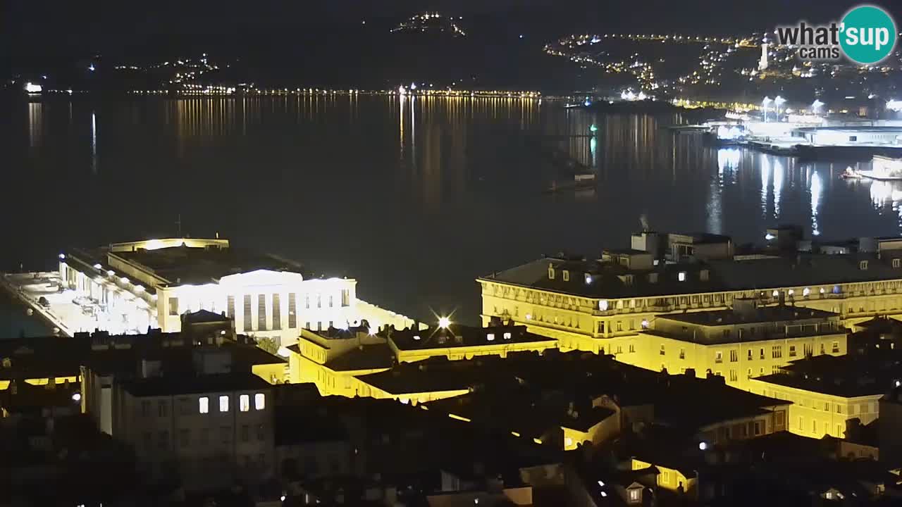 Live webcam Trieste – Panorama della città, del Golfo, stazione marittima e del castello di Miramare