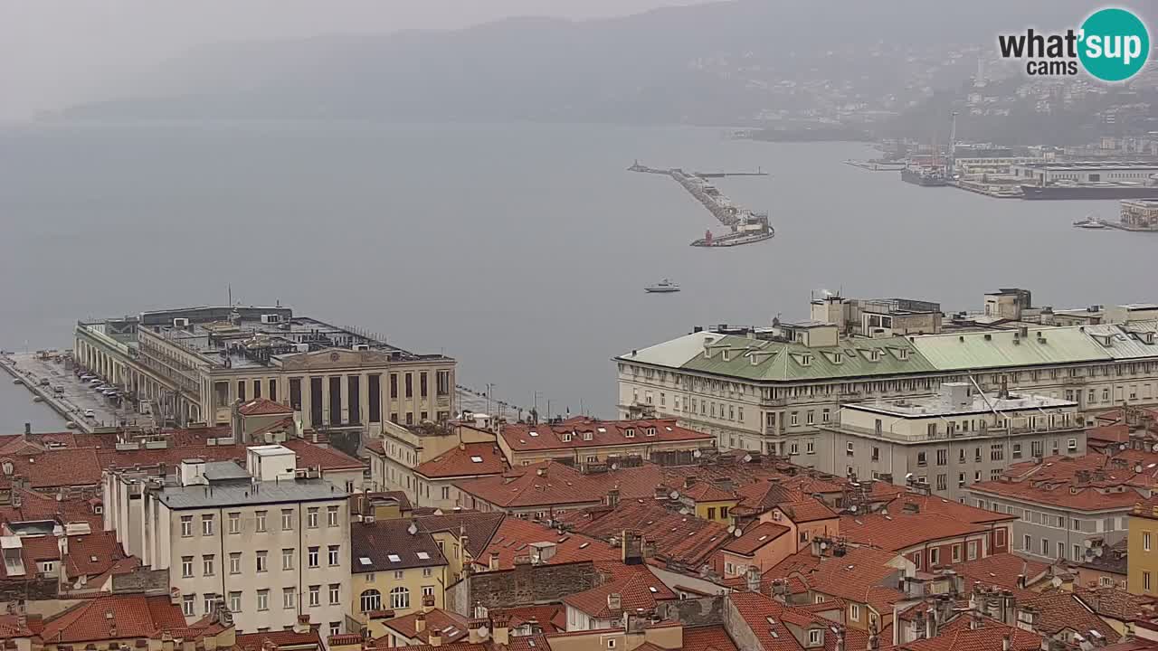 Live webcam Trieste – Panorama of the city, the Gulf, the maritime station and the Miramare castle