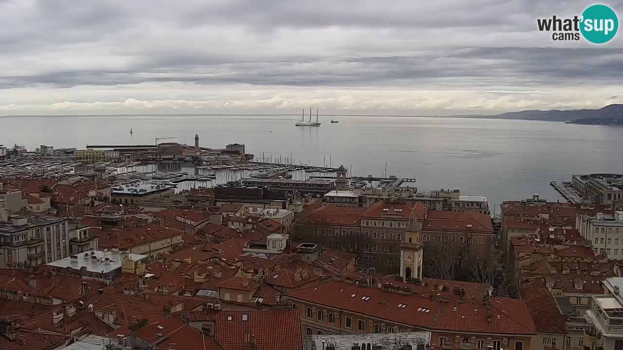 Live webcam Trieste – Panorama of the city, the Gulf, the maritime station and the Miramare castle