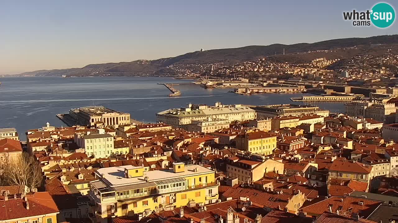 Live-Webcam Triest – Panorama der Stadt, des Golfs, der Seestation und des Schlosses Miramare