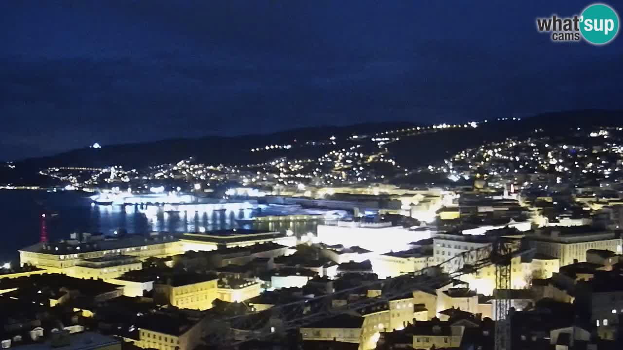 Live webcam Trieste – Panorama of the city, the Gulf, the maritime station and the Miramare castle