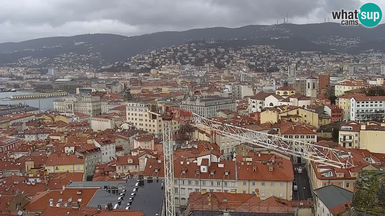 Webcam en vivo Trieste, ciudad, golfo, puerto y castillo de Miramare