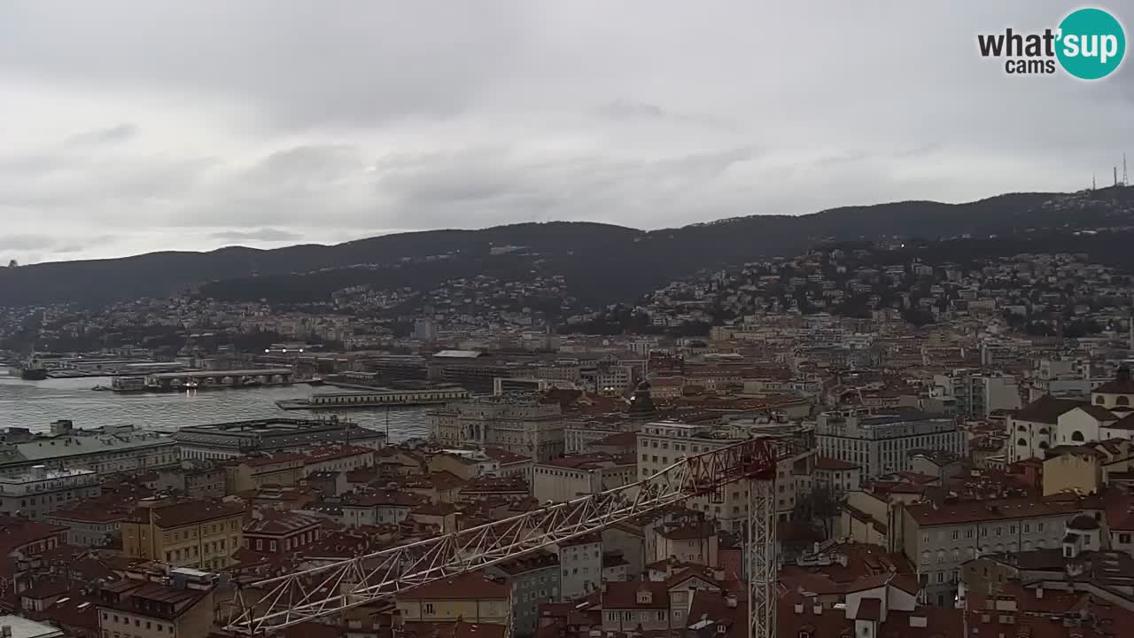 Live webcam Trieste – Panorama of the city, the Gulf, the maritime station and the Miramare castle