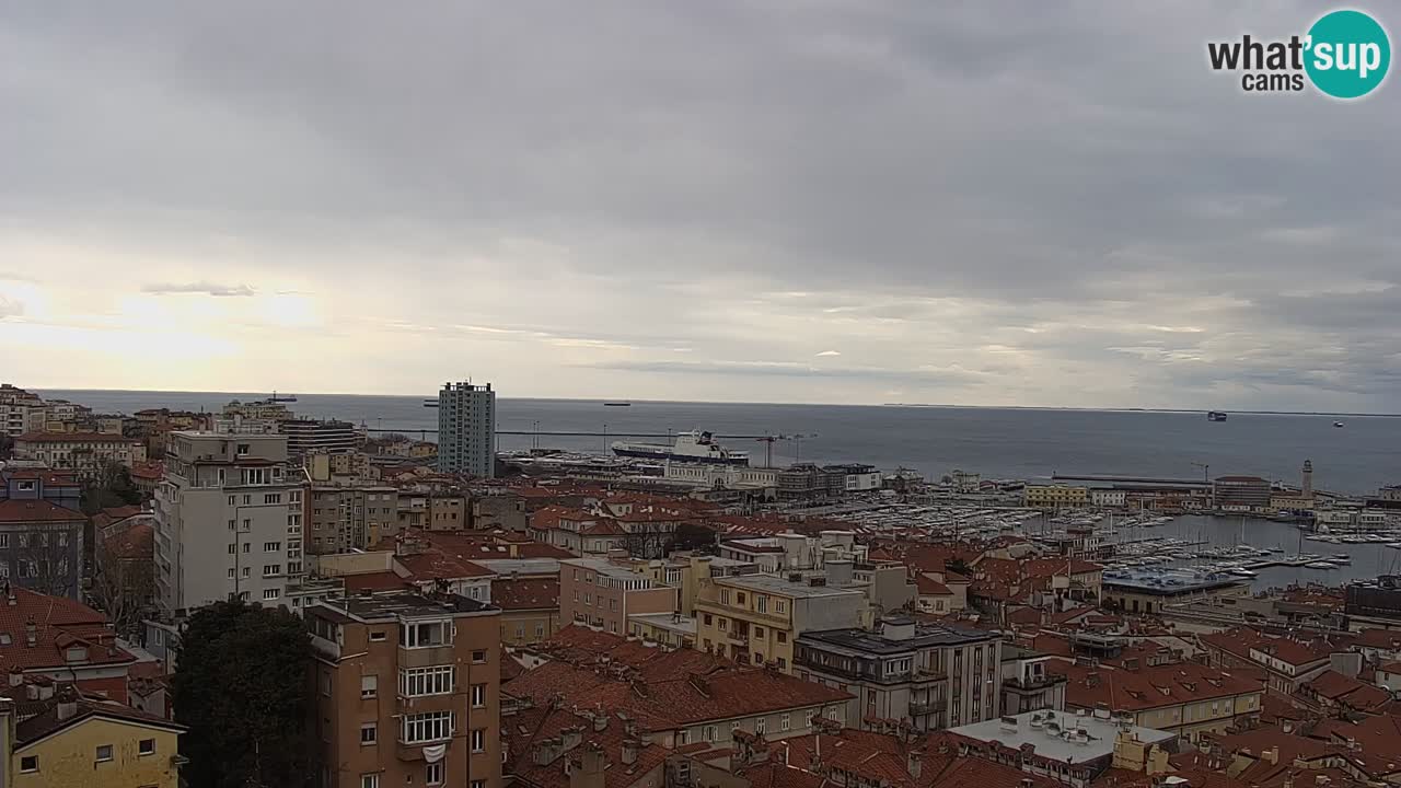 Webcam Trieste – View from sanctuary Monte Grisa