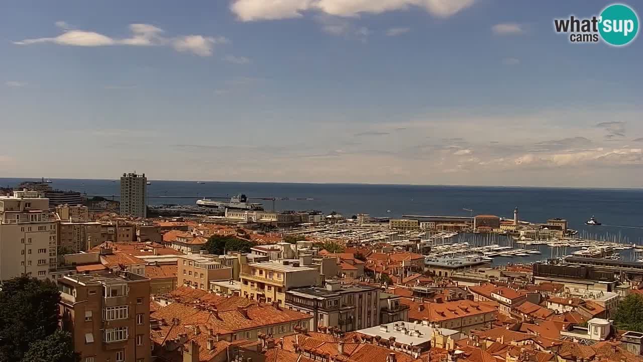 Live webcam Trieste – Panorama of the city, the Gulf, the maritime station and the Miramare castle