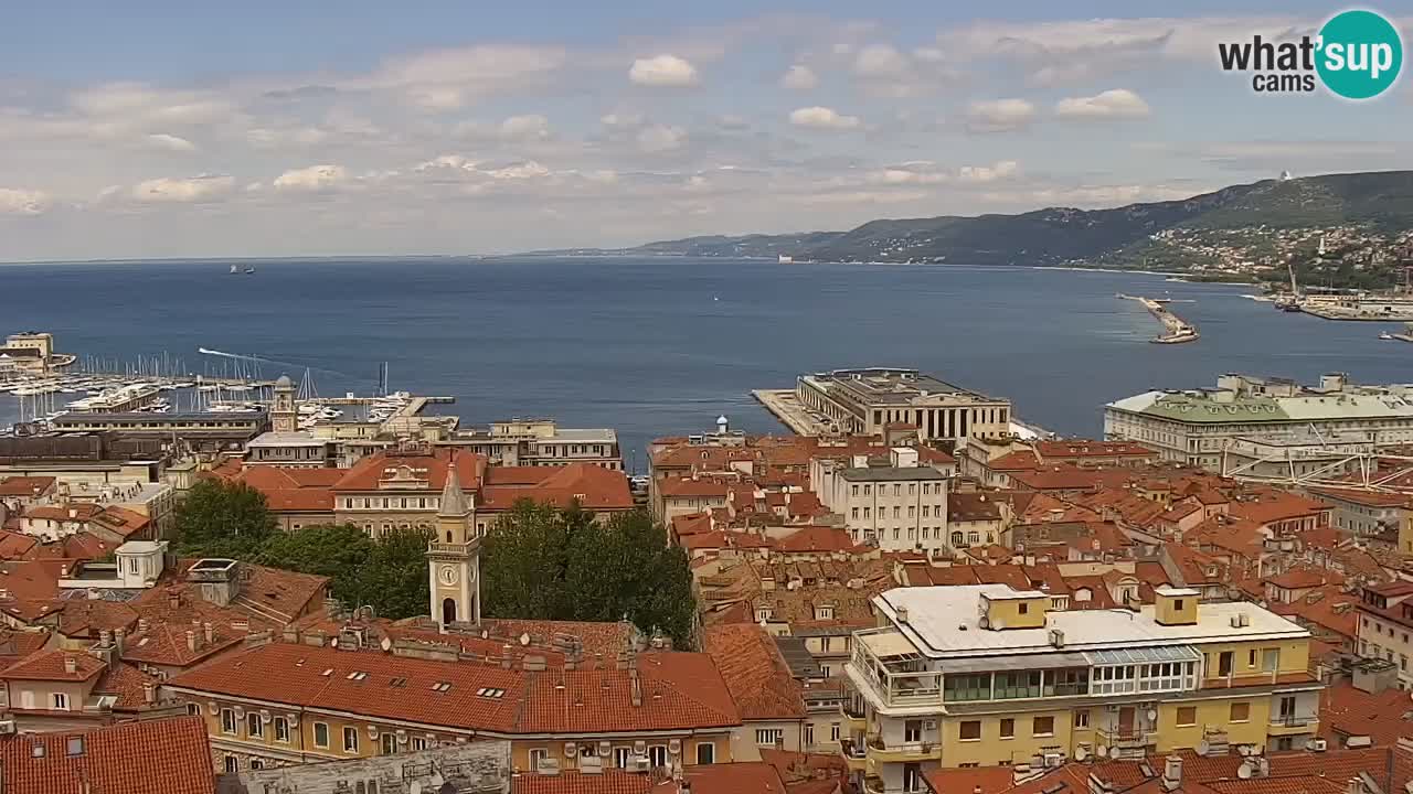 Live-Webcam Triest – Panorama der Stadt, des Golfs, der Seestation und des Schlosses Miramare
