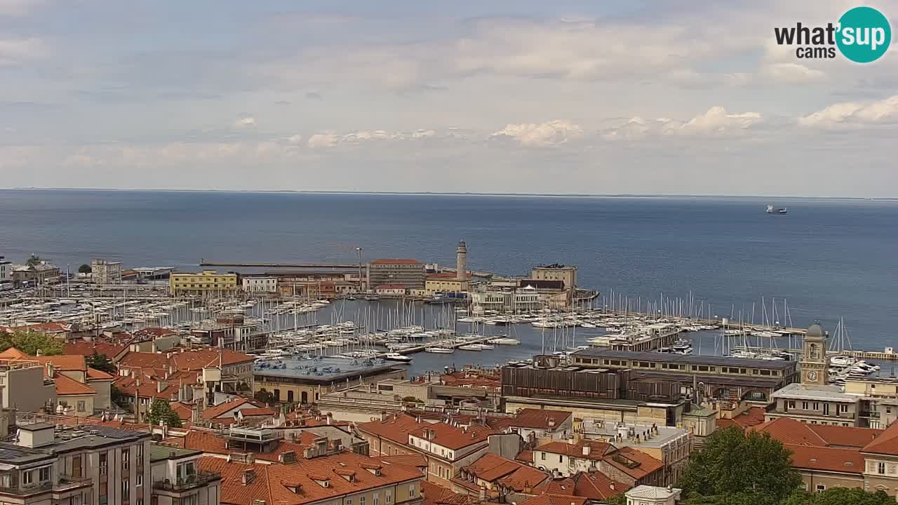 Live-Webcam Triest – Panorama der Stadt, des Golfs, der Seestation und des Schlosses Miramare