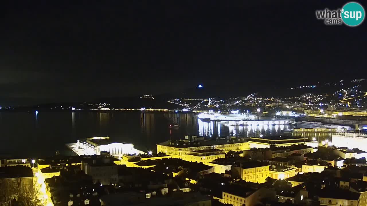 Live webcam Trieste – Panorama della città, del Golfo, stazione marittima e del castello di Miramare