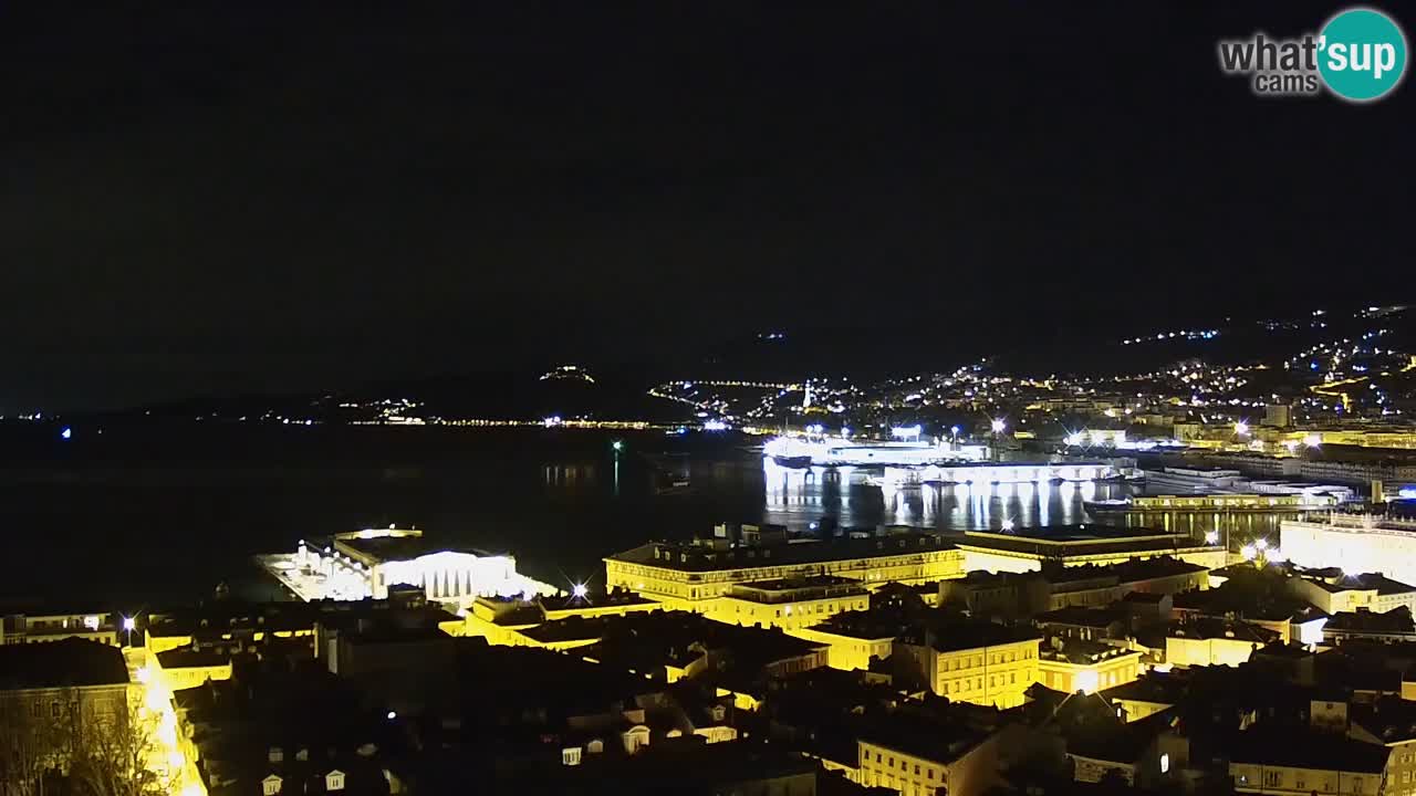 Live webcam Trieste – Panorama of the city, the Gulf, the maritime station and the Miramare castle