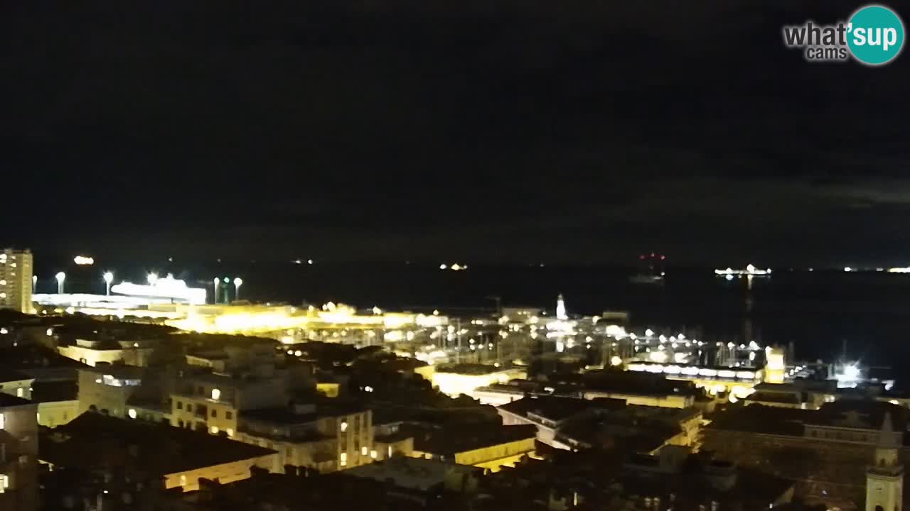 Live webcam Trieste – Panorama della città, del Golfo, stazione marittima e del castello di Miramare