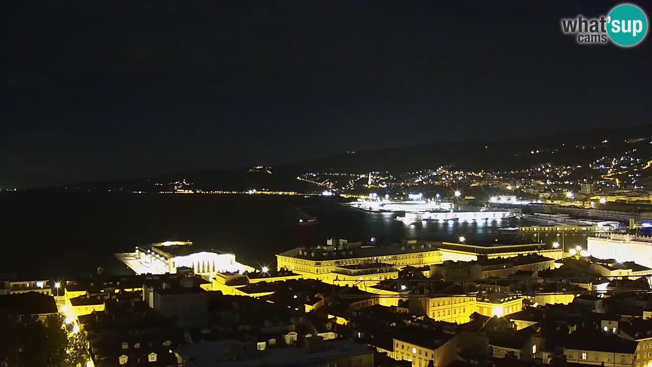 Webcam en vivo Trieste, ciudad, golfo, puerto y castillo de Miramare