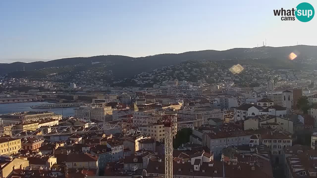 Live webcam Trieste – Panorama of the city, the Gulf, the maritime station and the Miramare castle