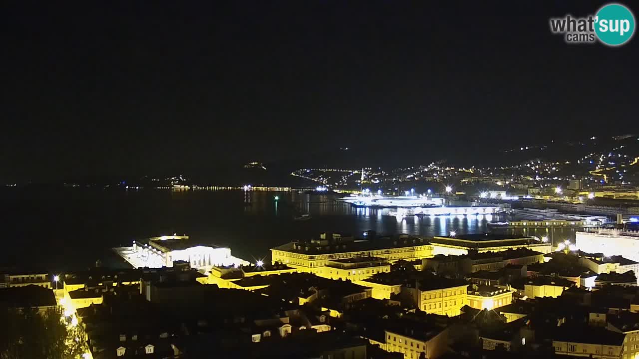 Live webcam Trieste – Panorama della città, del Golfo, stazione marittima e del castello di Miramare