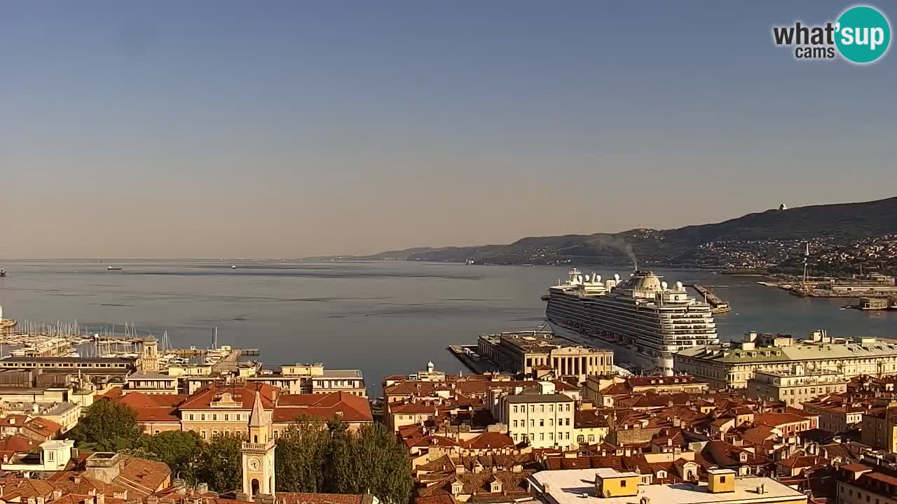 Live-Webcam Triest – Panorama der Stadt, des Golfs, der Seestation und des Schlosses Miramare