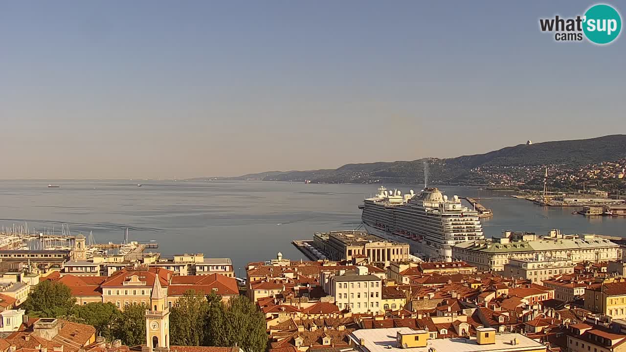 Webcam Triest – Blick vom Heiligtum Monte Grisa