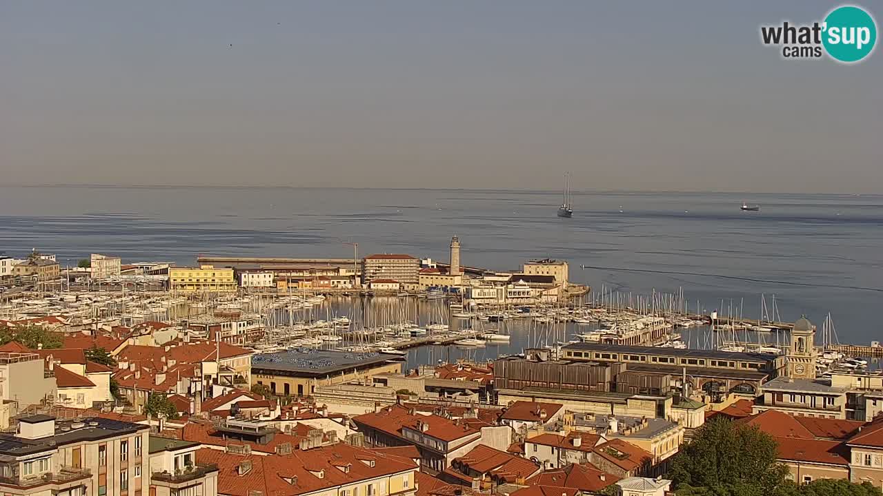Live webcam Trieste – Panorama of the city, the Gulf, the maritime station and the Miramare castle