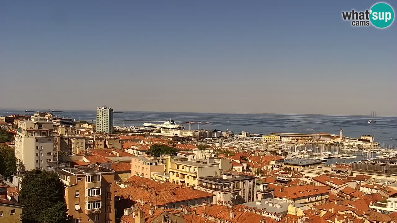 Webcam Trieste – View from sanctuary Monte Grisa