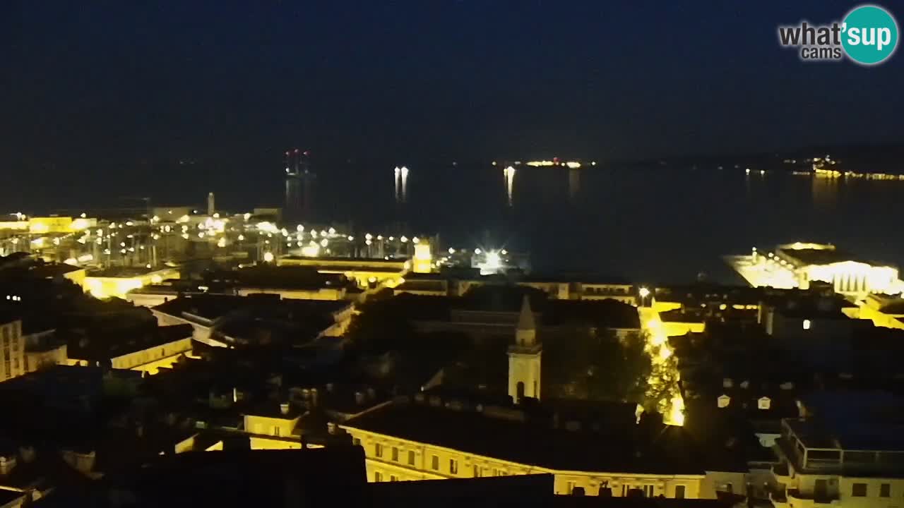 Live webcam Trieste – Panorama of the city, the Gulf, the maritime station and the Miramare castle