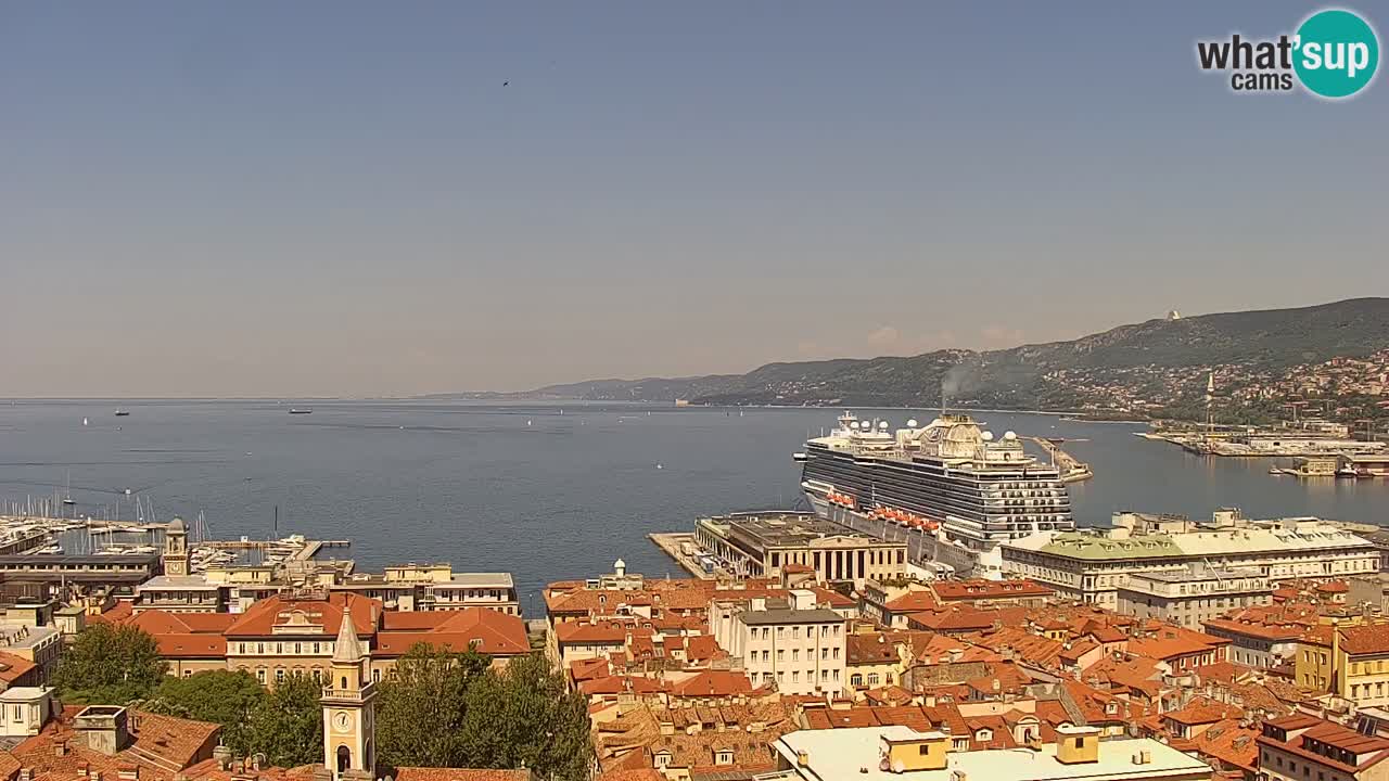 Live-Webcam Triest – Panorama der Stadt, des Golfs, der Seestation und des Schlosses Miramare