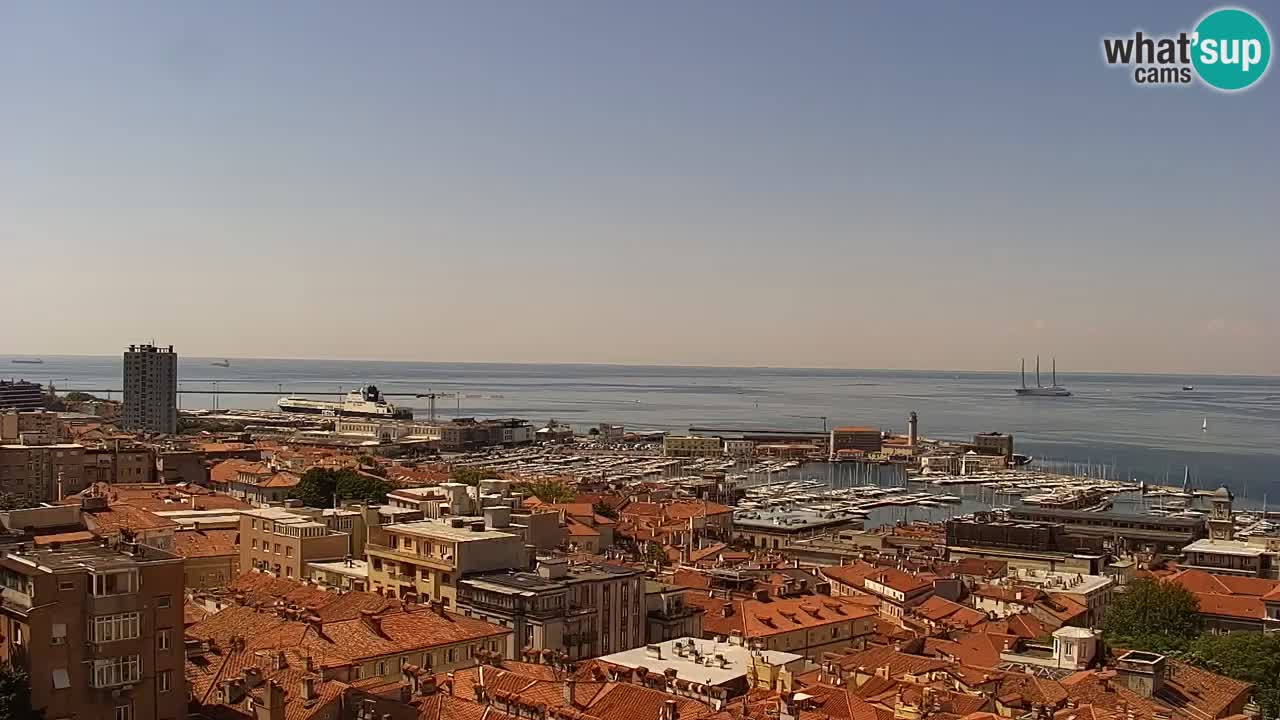 Live-Webcam Triest – Panorama der Stadt, des Golfs, der Seestation und des Schlosses Miramare