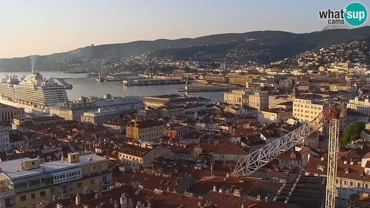 Webcam Trieste – View from sanctuary Monte Grisa