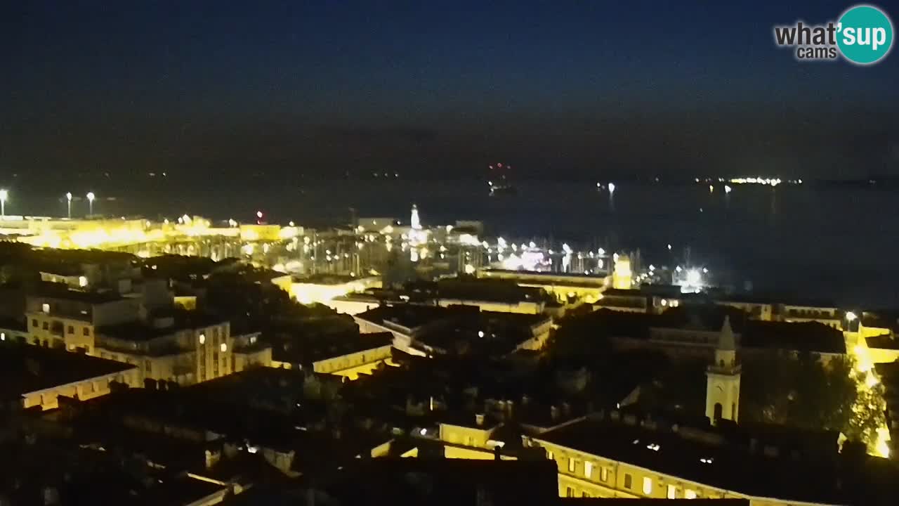 Live webcam Trieste – Panorama della città, del Golfo, stazione marittima e del castello di Miramare