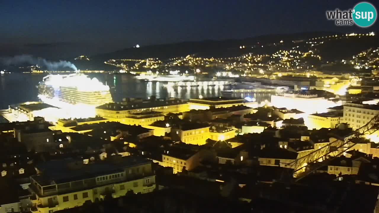 Webcam en vivo Trieste, ciudad, golfo, puerto y castillo de Miramare