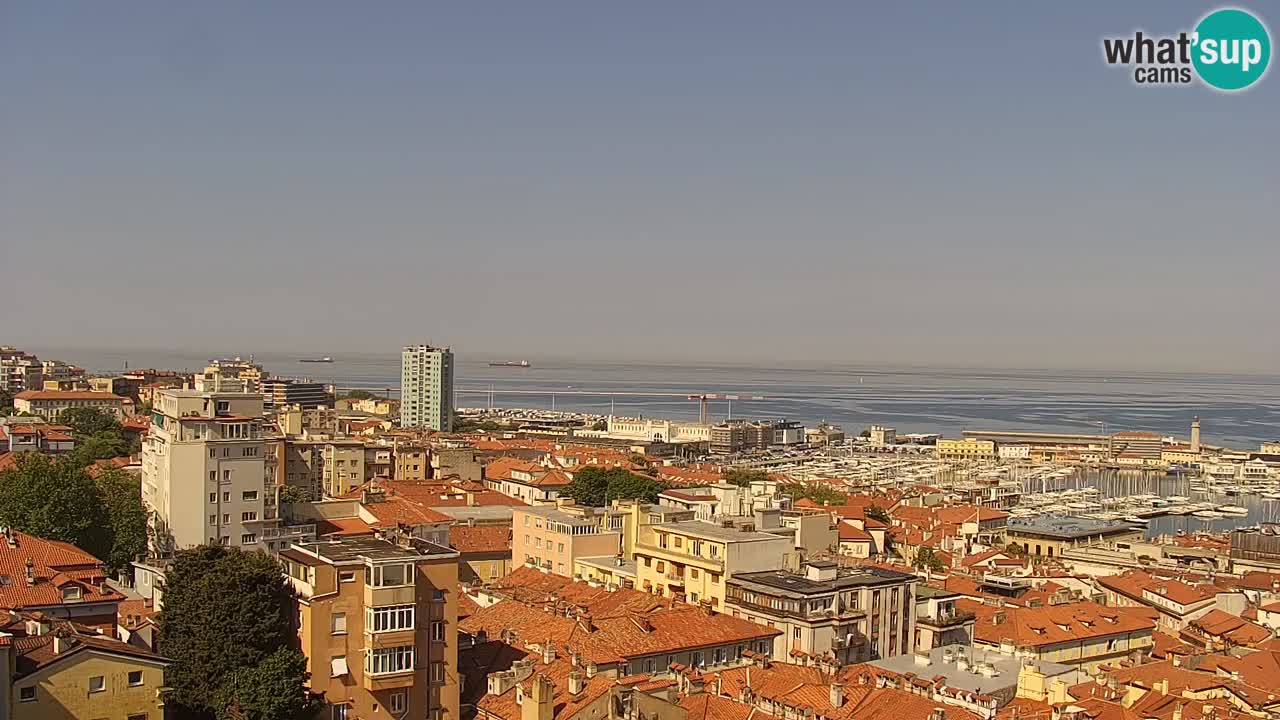 Live webcam Trieste – Panorama of the city, the Gulf, the maritime station and the Miramare castle