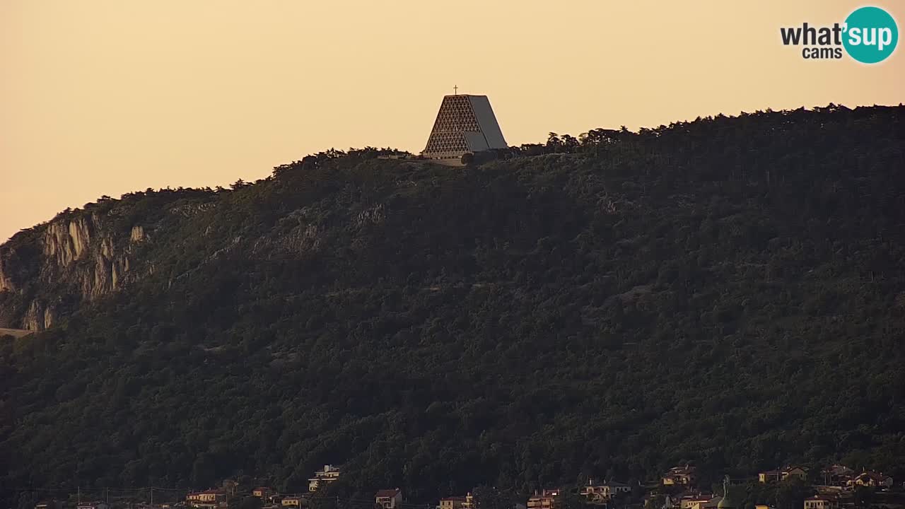 Web kamera Trst uživo – Panorama grada, zaljeva, pomorske postaje i dvorca Miramare