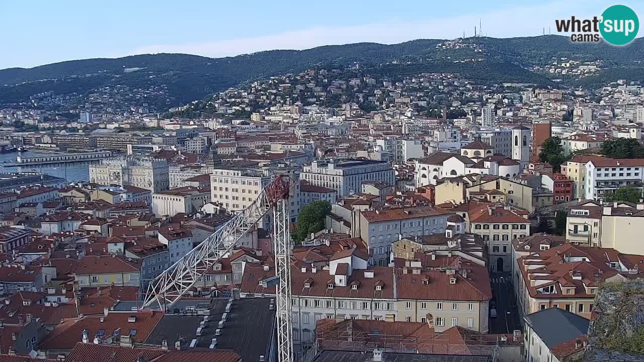 Webcam en direct Trieste, ville, golfe, port et château de Miramare
