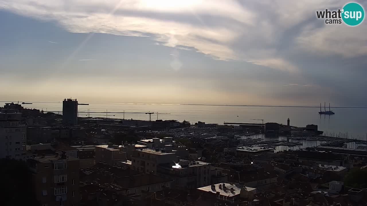 Webcam Trieste – View from sanctuary Monte Grisa