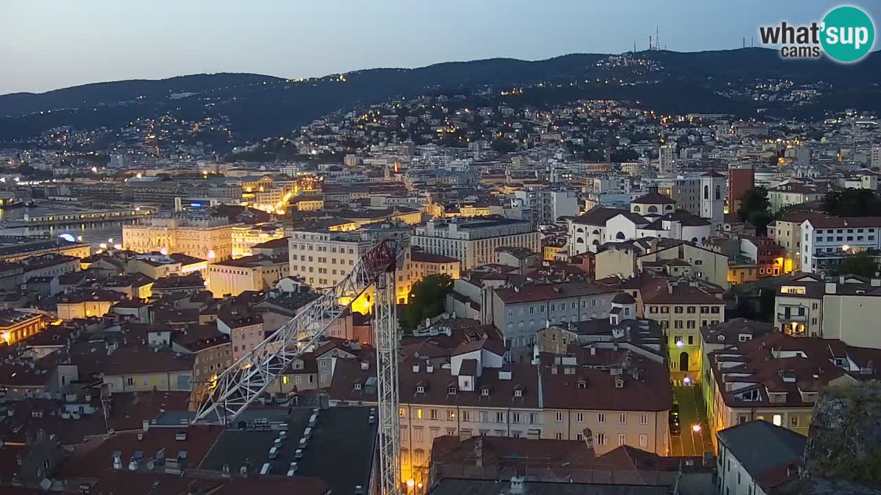 Live webcam Trieste – Panorama della città, del Golfo, stazione marittima e del castello di Miramare