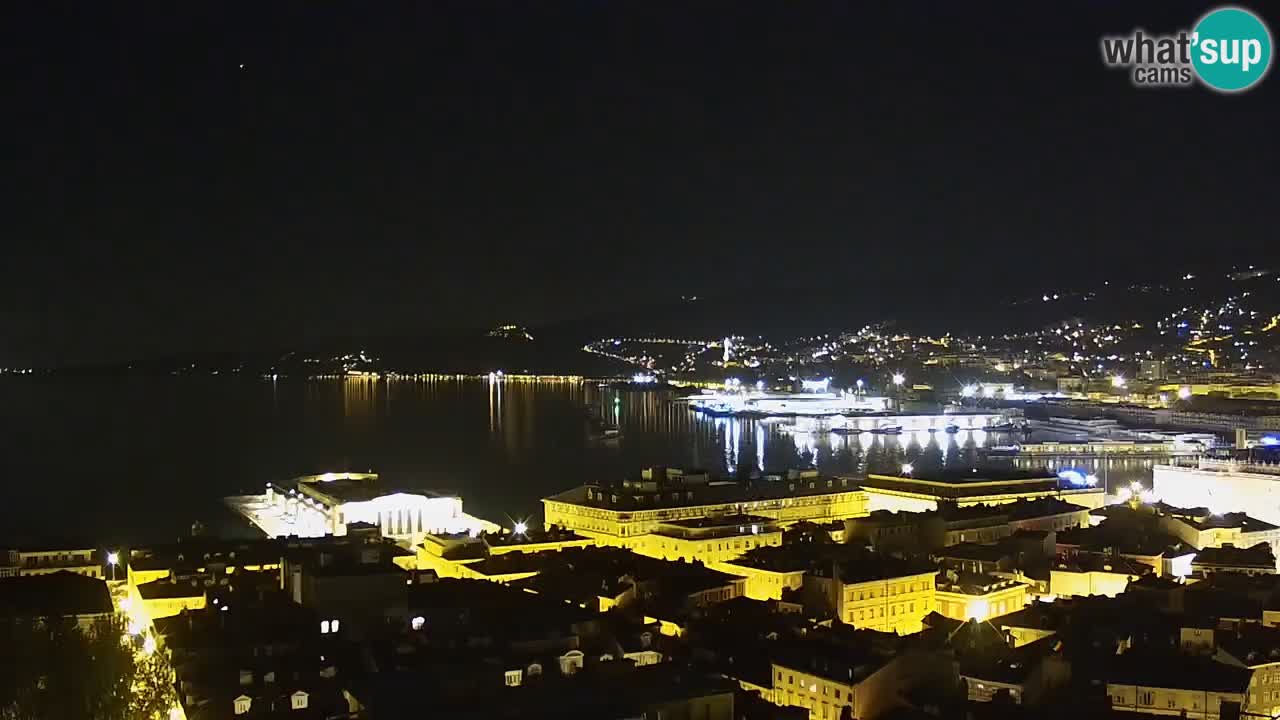 Webcam en vivo Trieste, ciudad, golfo, puerto y castillo de Miramare