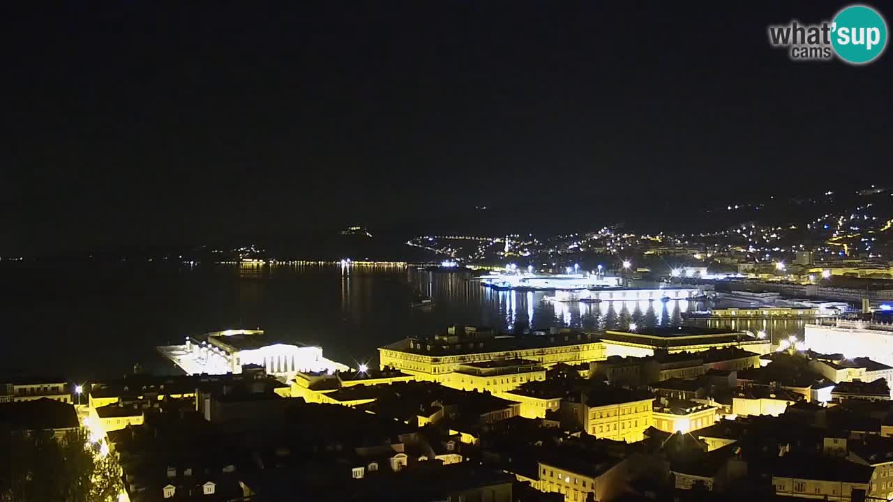 Live webcam Trieste – Panorama of the city, the Gulf, the maritime station and the Miramare castle