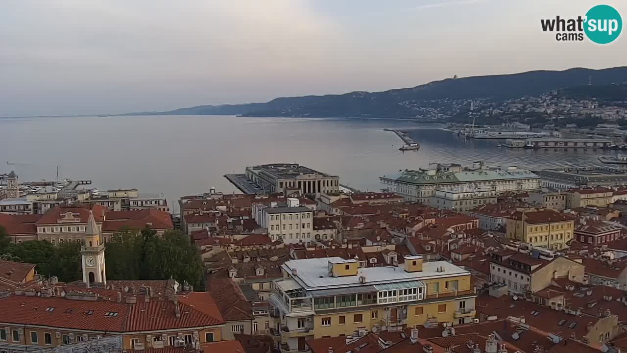 Live webcam Trieste – Panorama of the city, the Gulf, the maritime station and the Miramare castle
