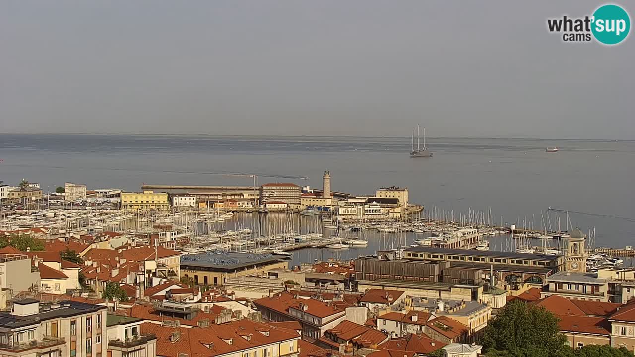 Live-Webcam Triest – Panorama der Stadt, des Golfs, der Seestation und des Schlosses Miramare