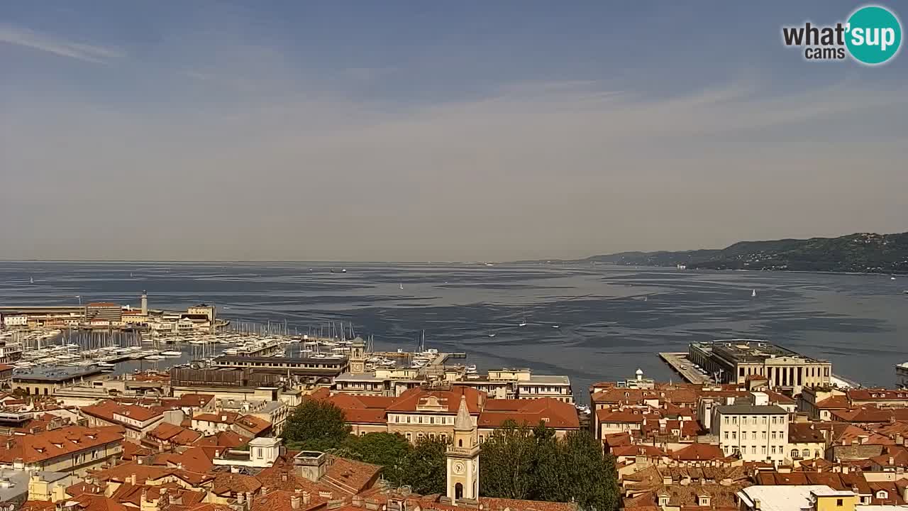 Live webcam Trieste – Panorama della città, del Golfo, stazione marittima e del castello di Miramare
