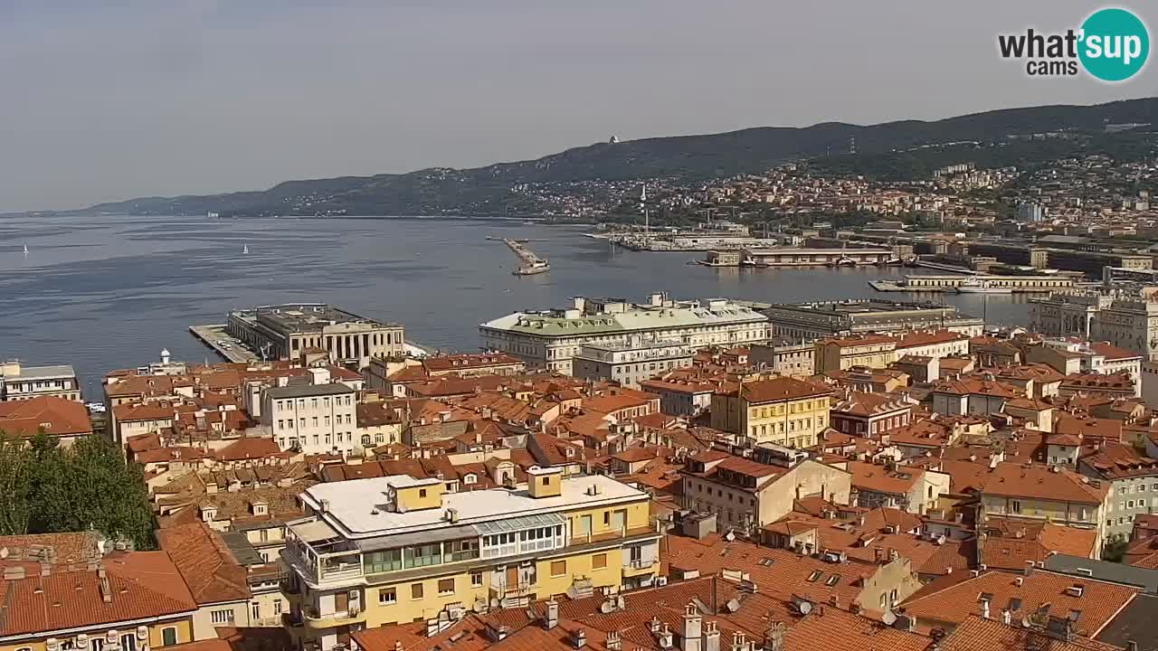 Live webcam Trieste – Panorama of the city, the Gulf, the maritime station and the Miramare castle