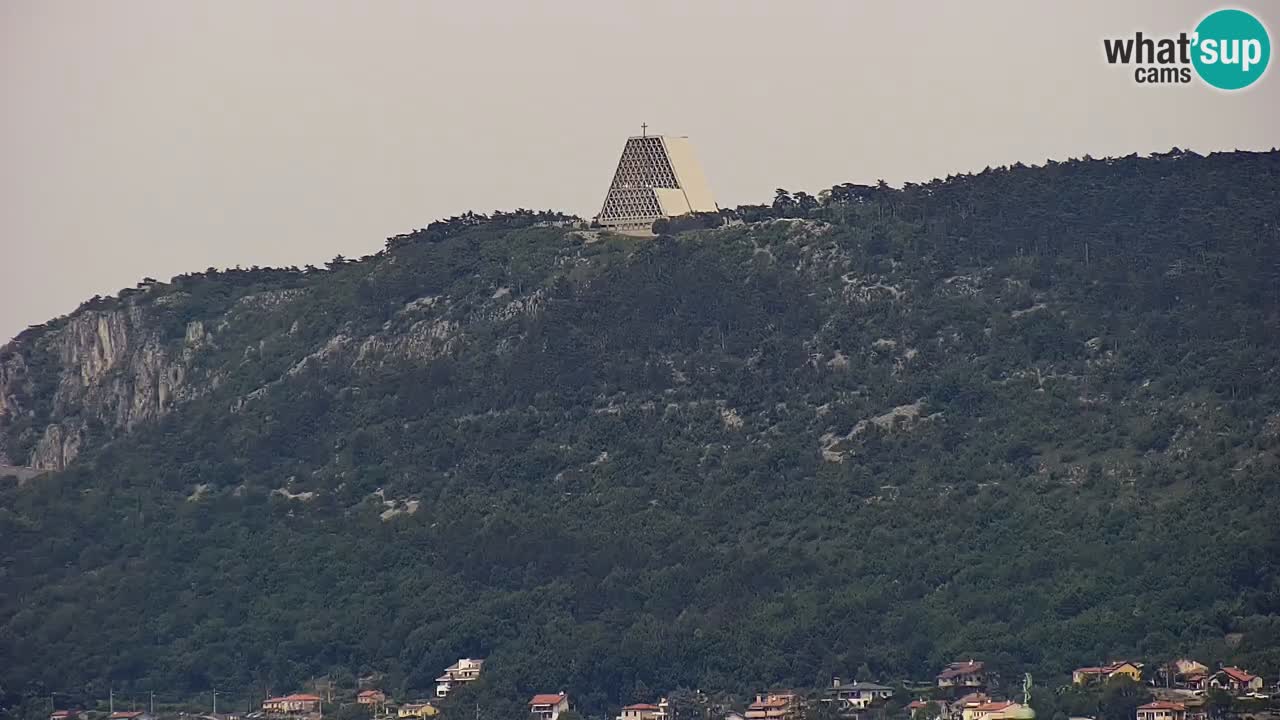 Webcam Trieste –  Vista desde el santuario Monte Grisa